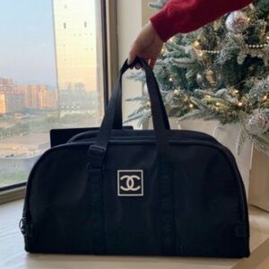 New Auth. Chanel Beauty Duffle VIP Gym Bag Double